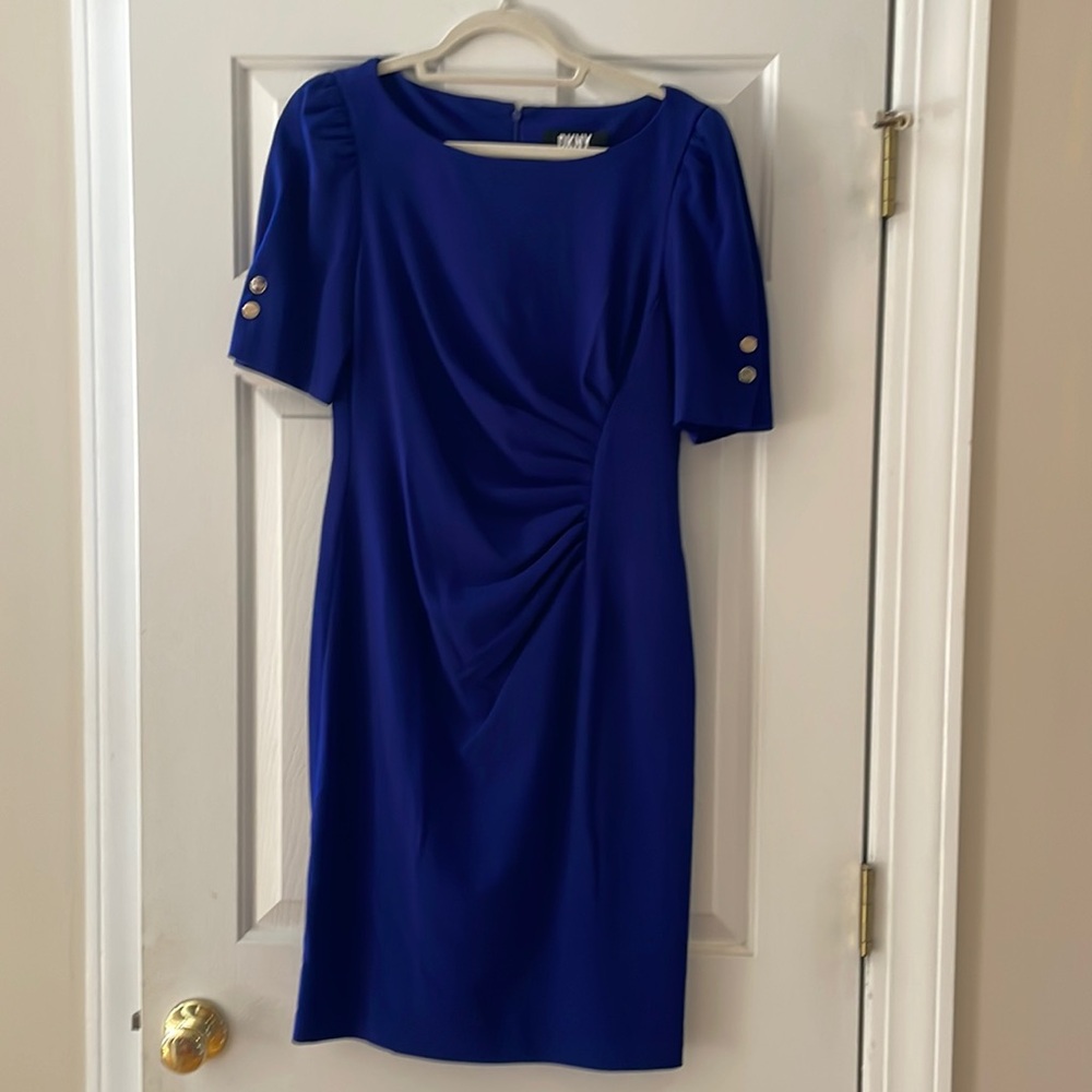 DKNY Royal Blue Midi Dress